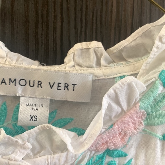 Amour Vert Embroidered Blouse size XS - Picture 4 of 5